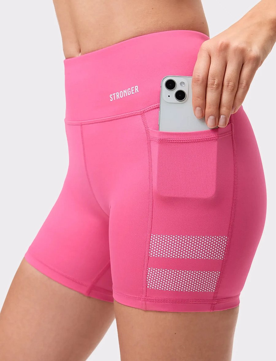 STRONGER - Signature Pocket Contouring Shorts - trainingstights - fandango pink - 3