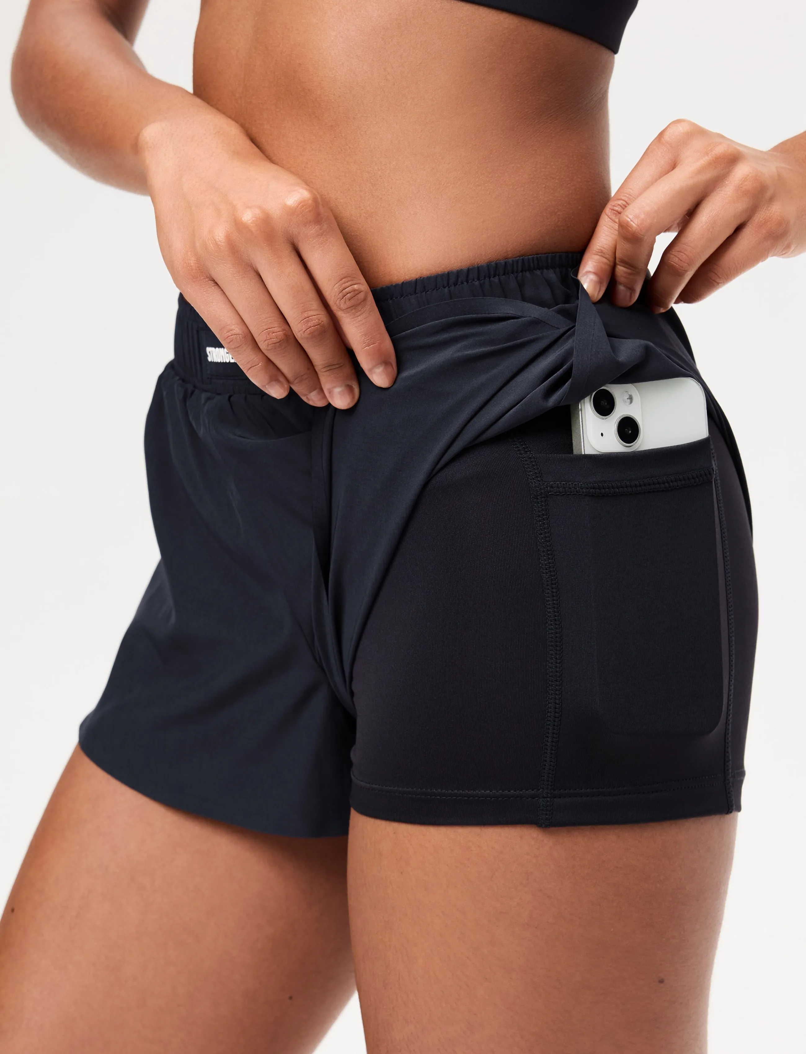 STRONGER - Breezy Running Shorts - træningsshorts - black - 4