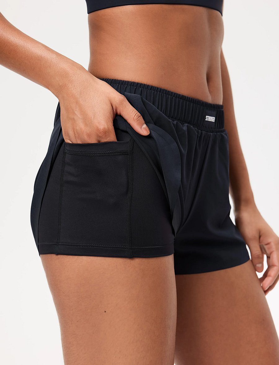 STRONGER - Breezy Running Shorts - træningsshorts - black - 5