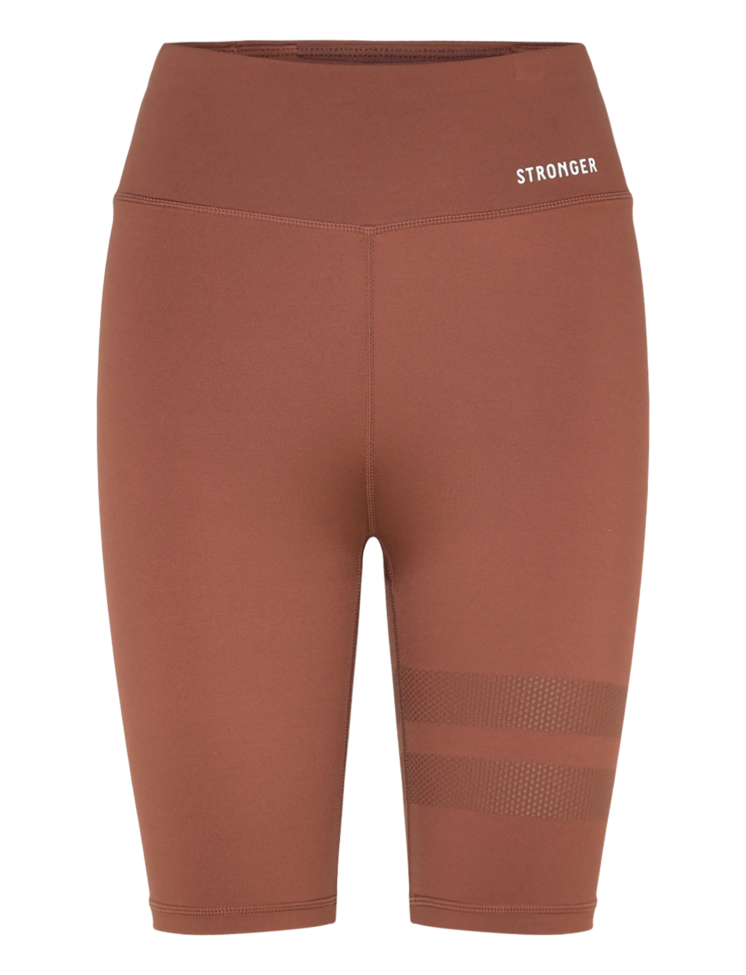 STRONGER Signature Bike Shorts, L, Brown, Sportsbukser > Sportstræningsbukser, Dame