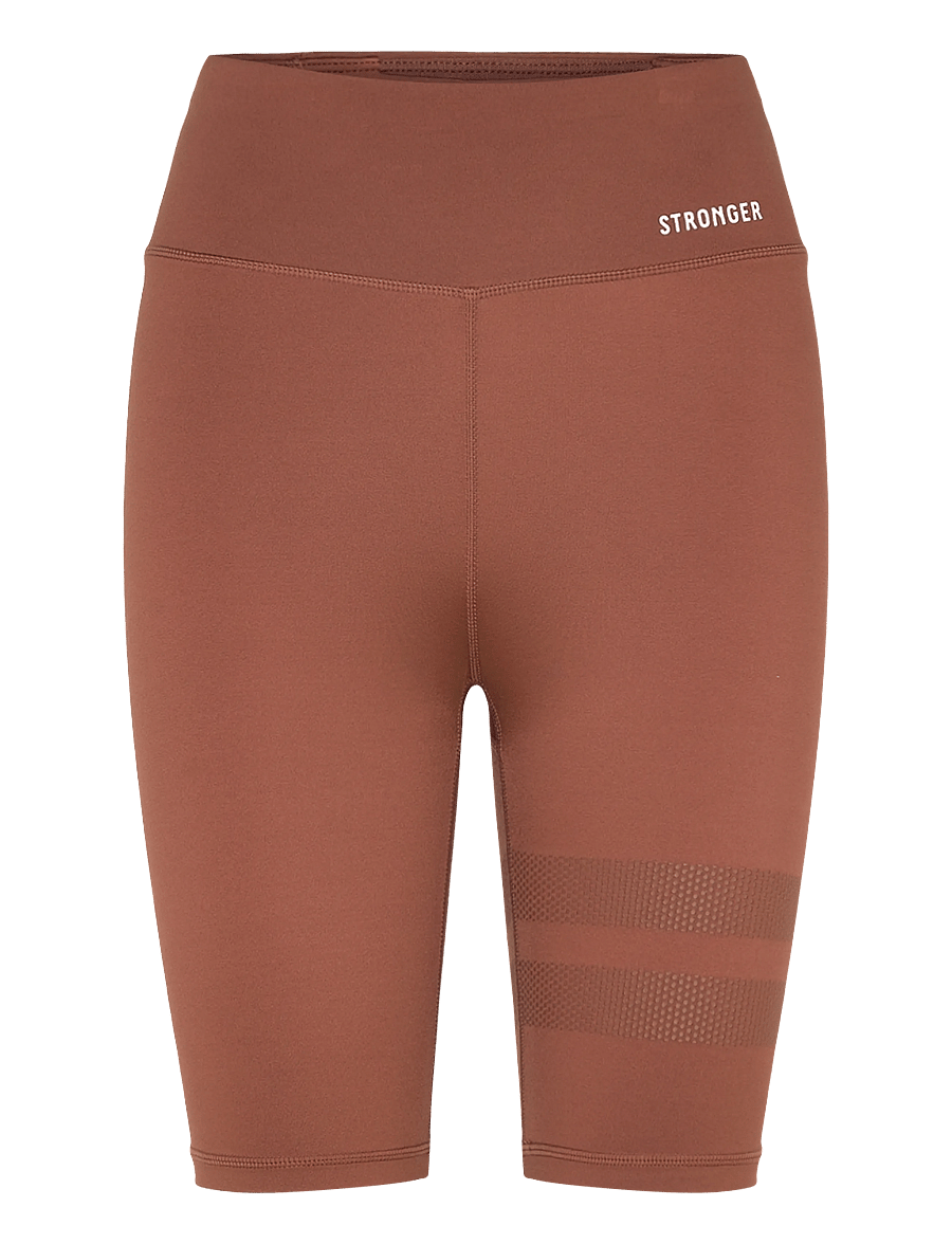 STRONGER - Signature Bike Shorts - 1/2 länge - cappuccino - 0