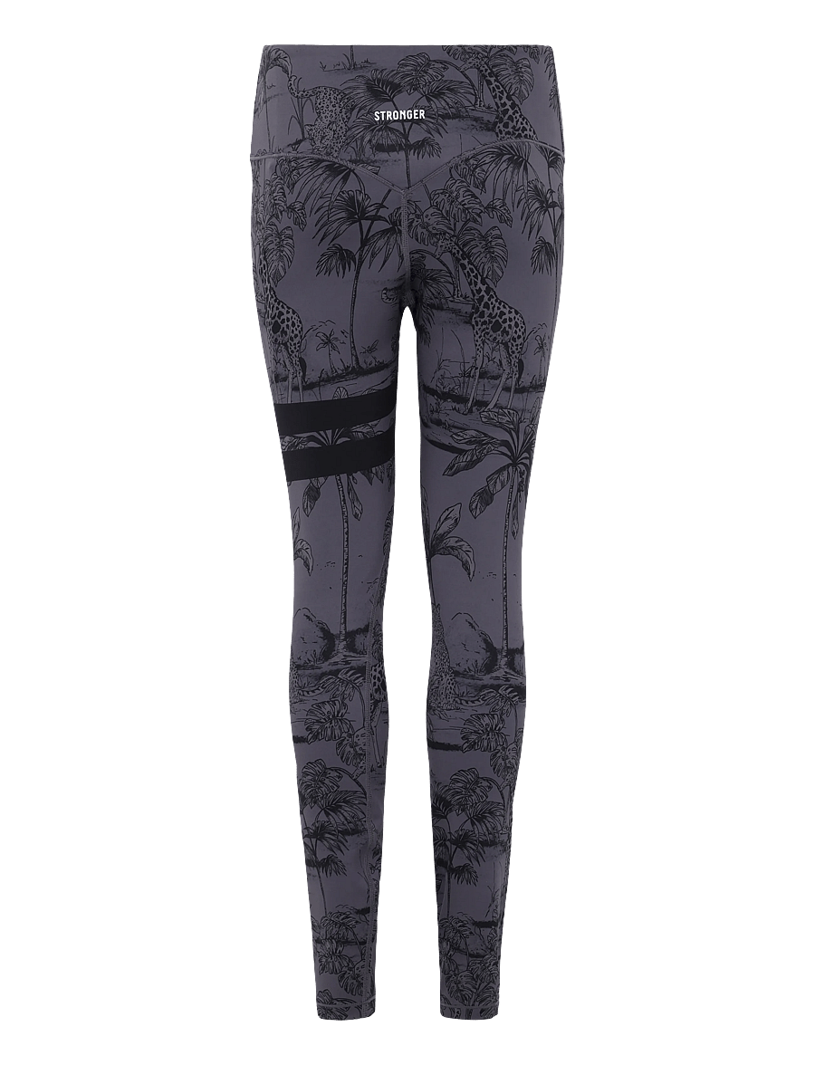 STRONGER - The Signature One Leggings - full längd - dark toile print - 1