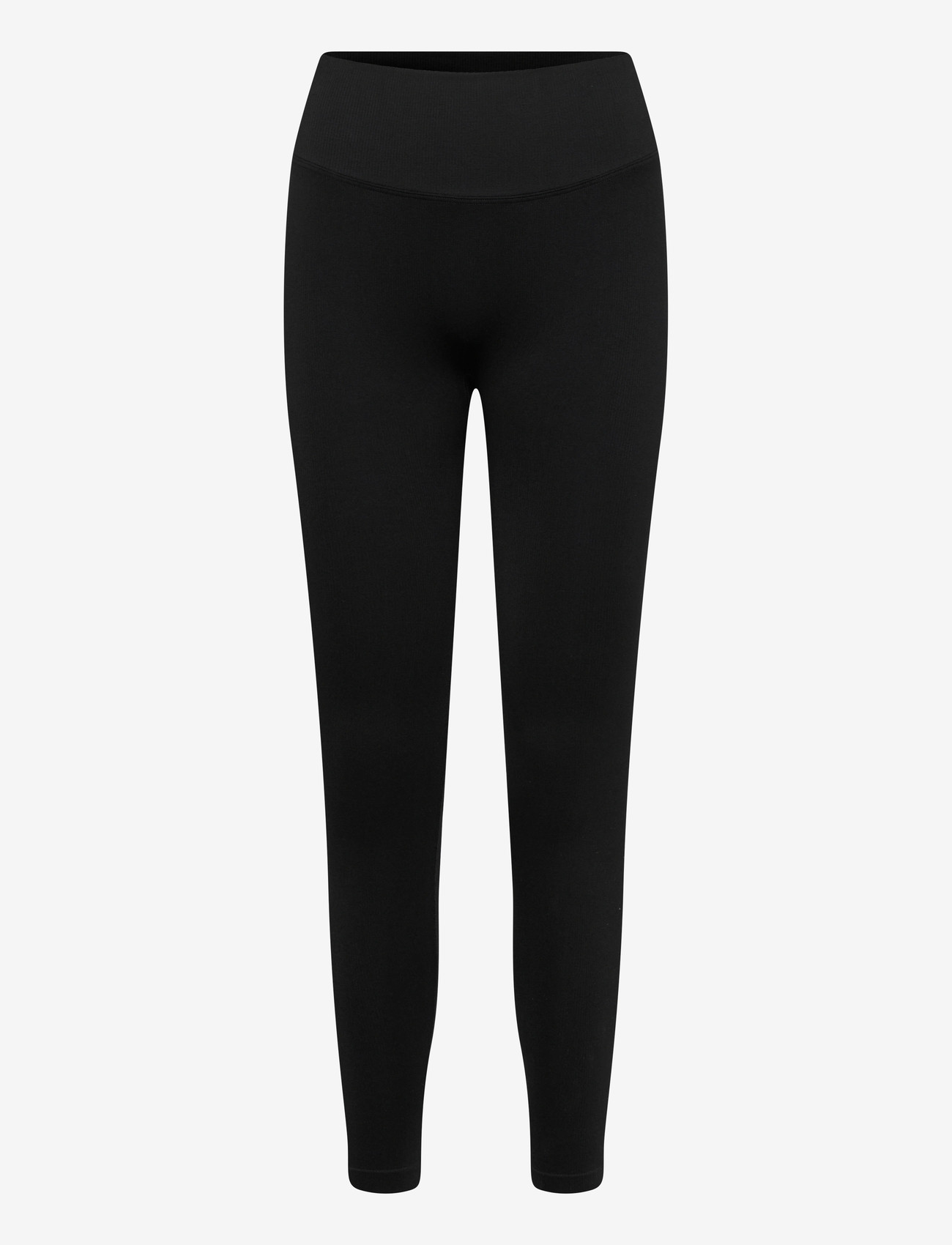 STRONGER - Seamless Contour Ribbed Leggings - training tights - black - 0