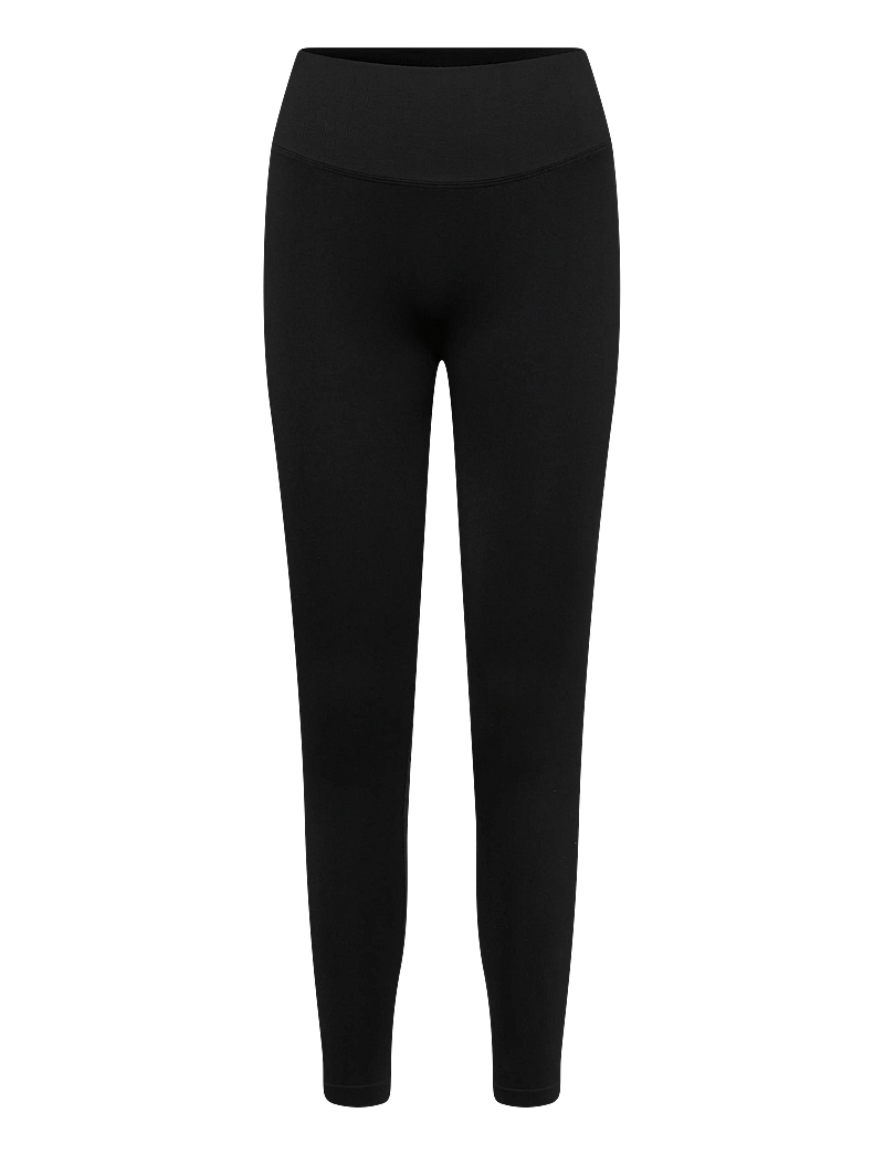 STRONGER - Seamless Contour Ribbed Leggings - training tights - black - 0