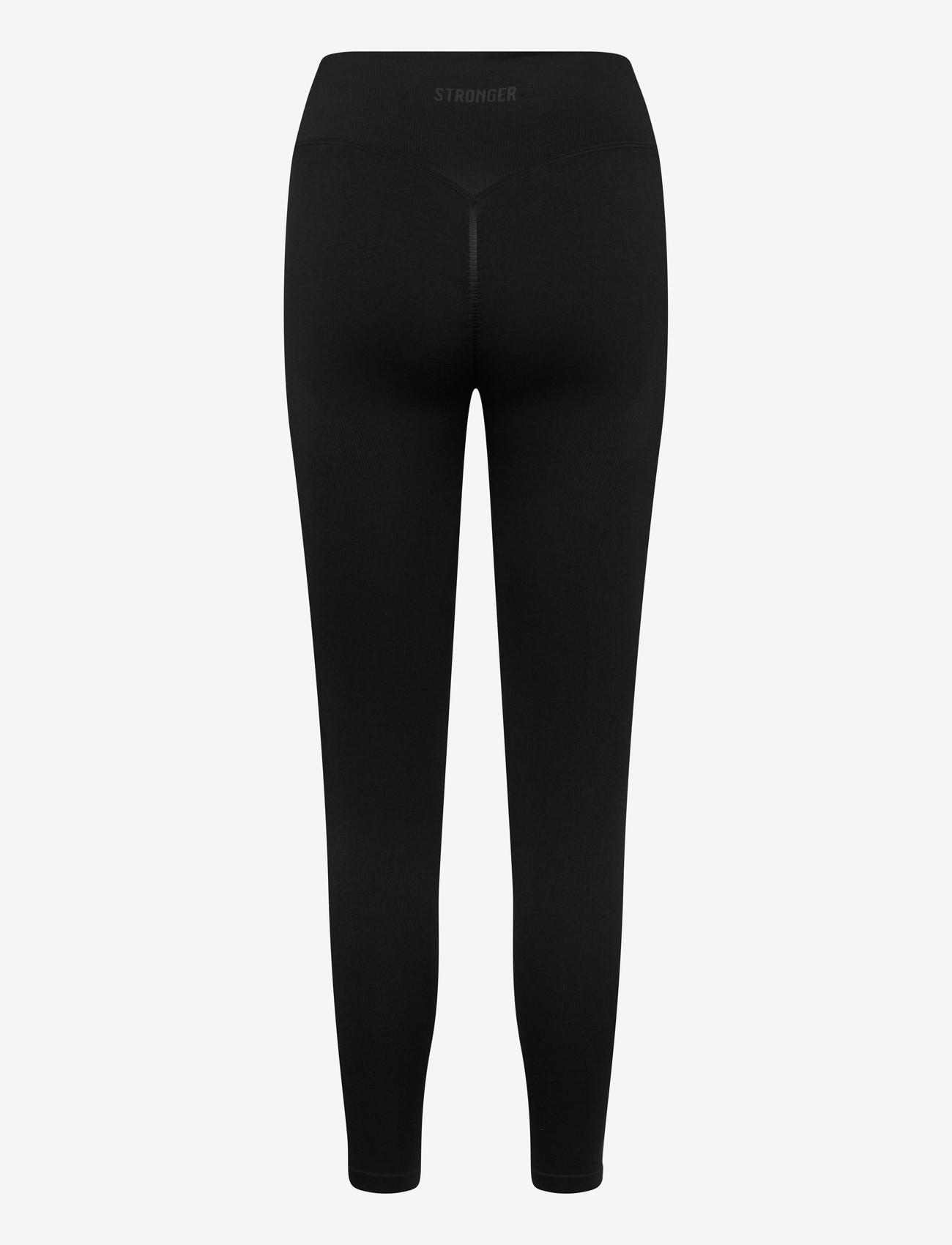 STRONGER - Seamless Contour Ribbed Leggings - training tights - black - 1