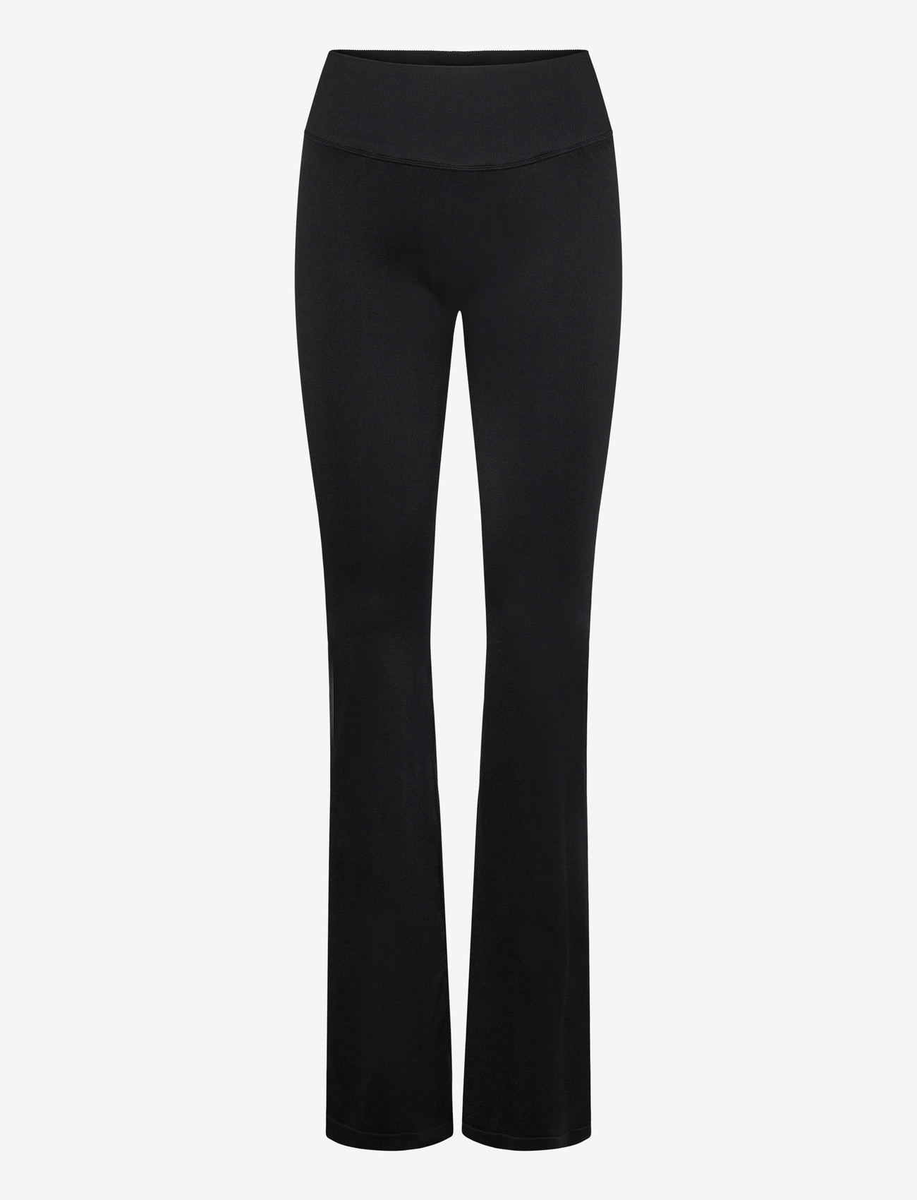 STRONGER - Seamless Contour Ribbed Bootcut Leggings - training tights - black - 0