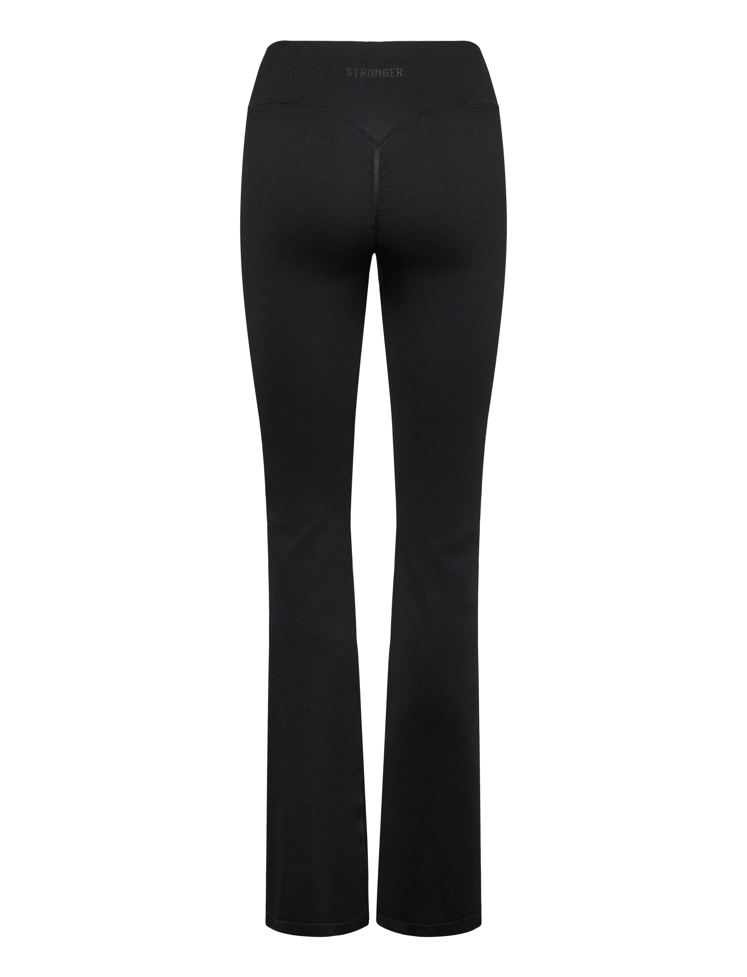 STRONGER - Seamless Contour Ribbed Bootcut Leggings - seamless tights - black - 1