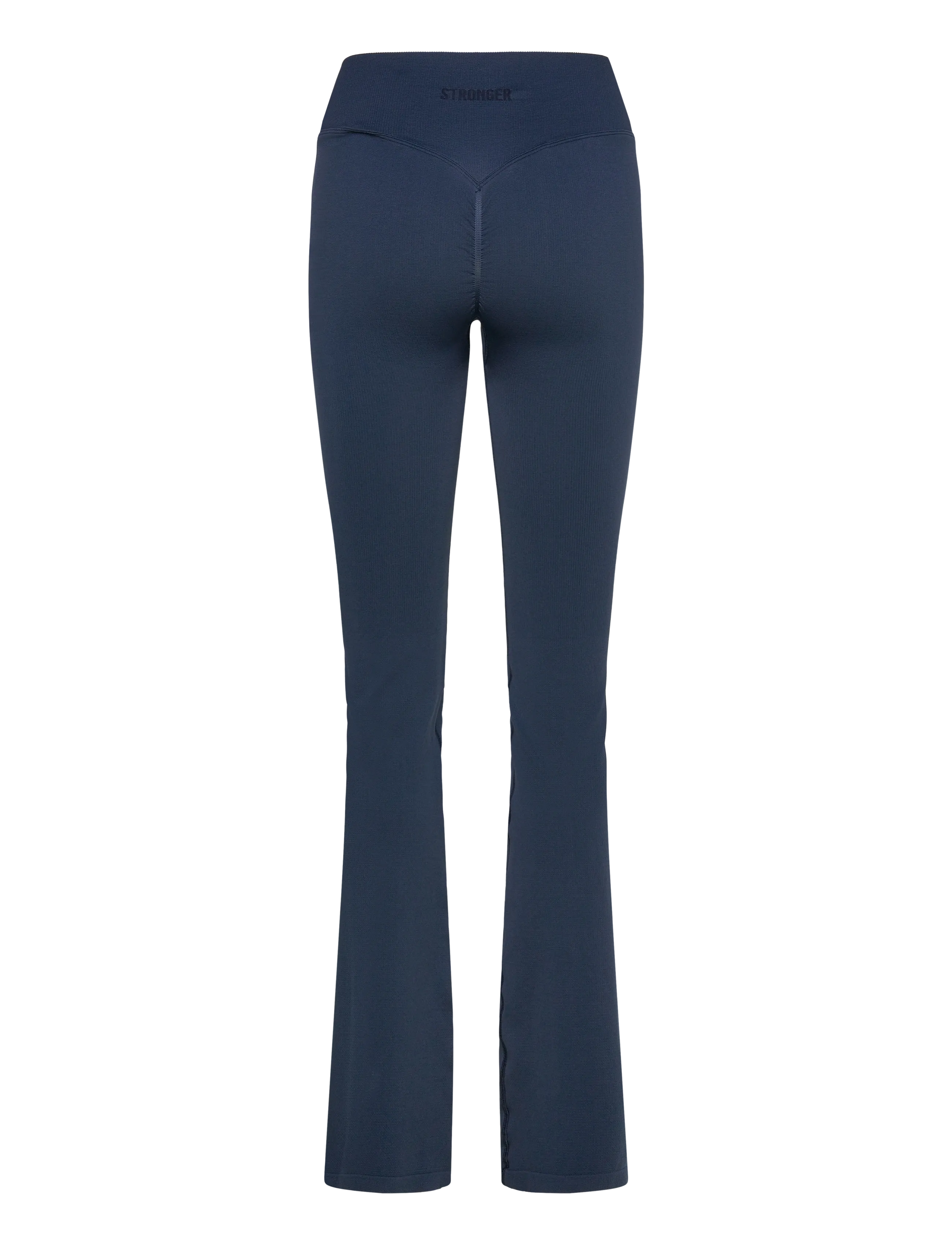 STRONGER - Seamless Contour Ribbed Bootcut Leggings - volle länge - navy blazer - 1