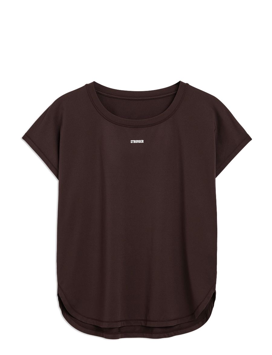 STRONGER - Drop T-shirt - alussärgid ja t-särgid - black coffee - 1