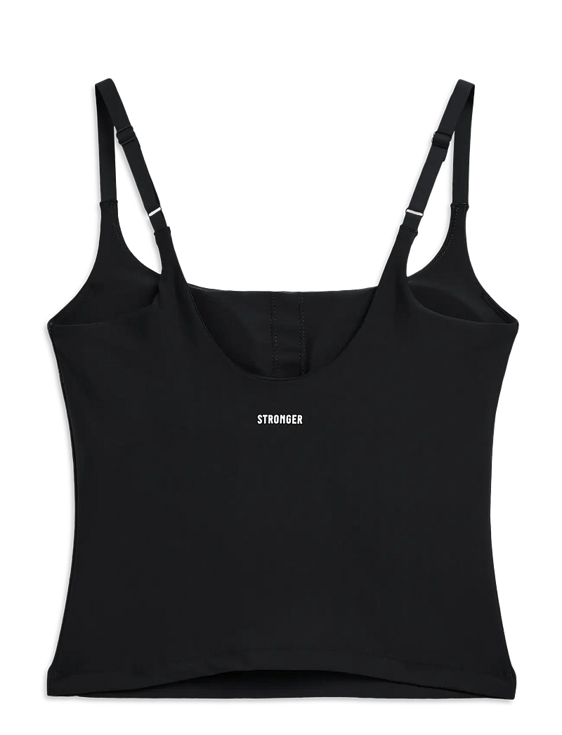 STRONGER - The Signature One Strap Tank Top - crop tops - black - 2