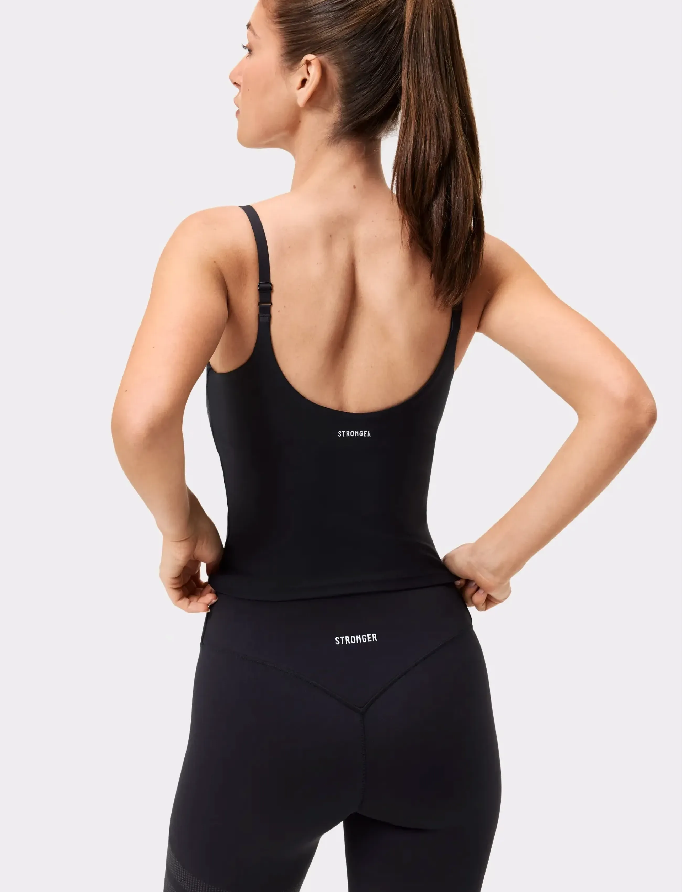 STRONGER The Signature One Strap Tank Top - STRONGER - BLACK / black