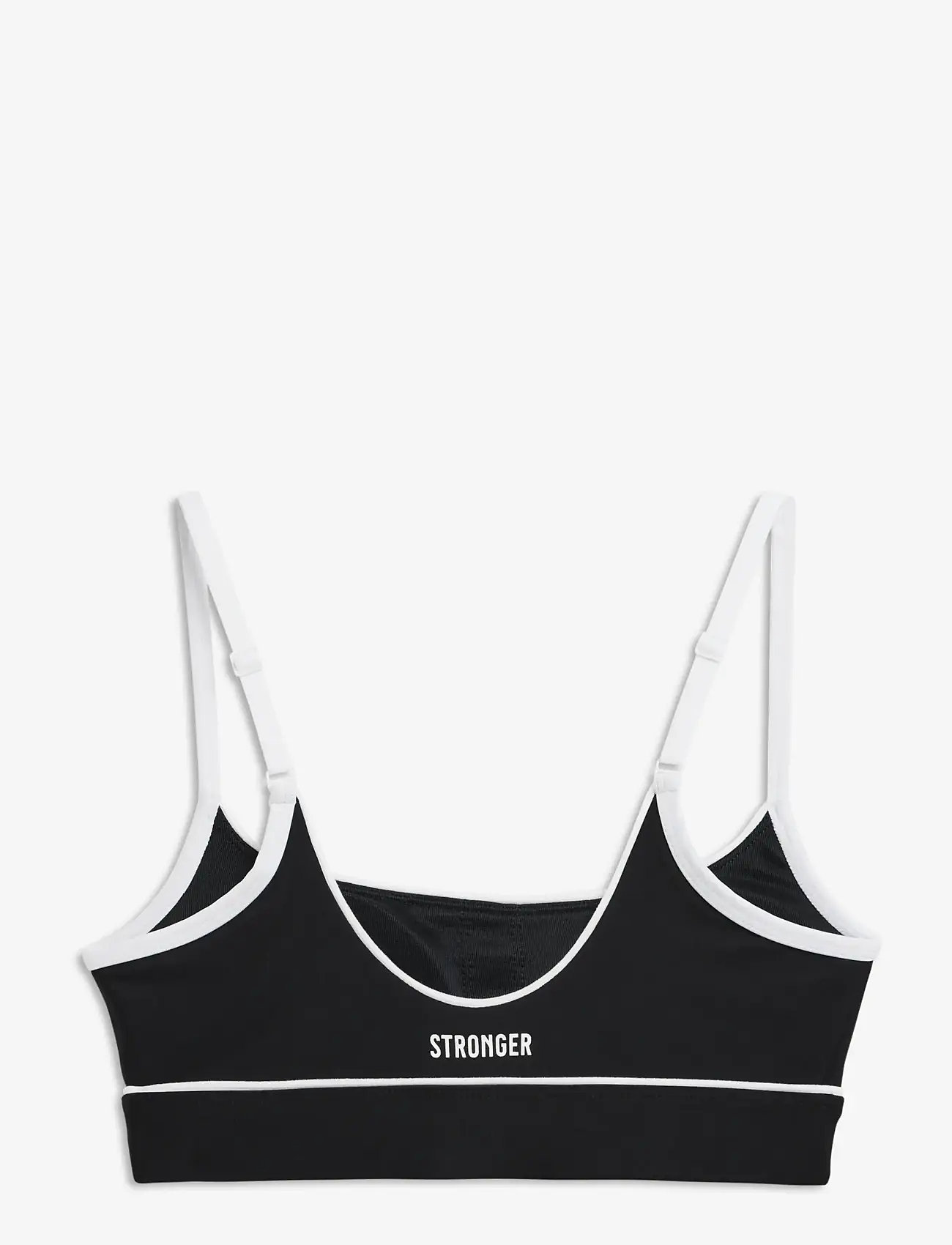 STRONGER - Signature Piping Sports Bra - spordirinnahoidjad - black - 2