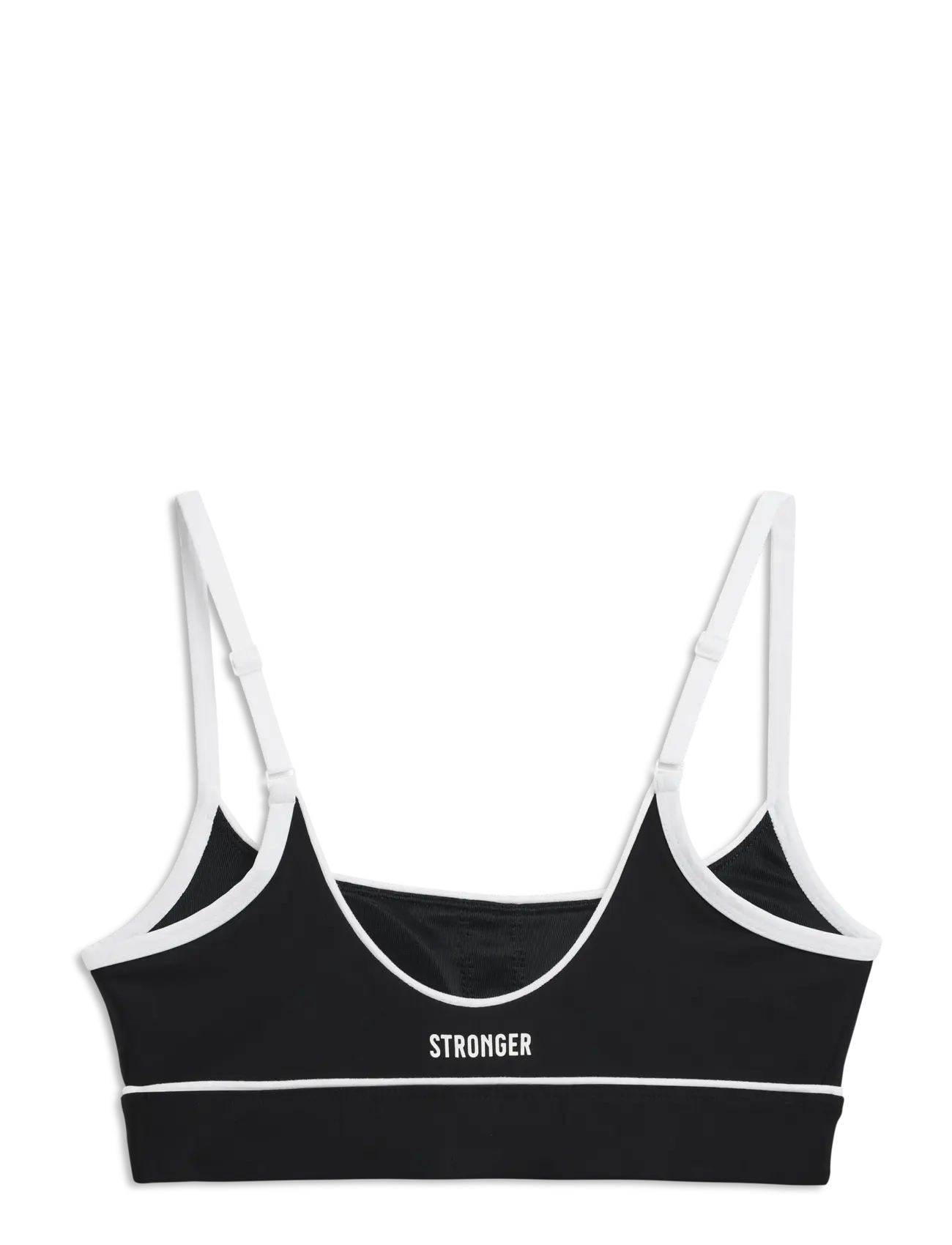 STRONGER - Signature Piping Sports Bra - sports-bh'er - black - 2
