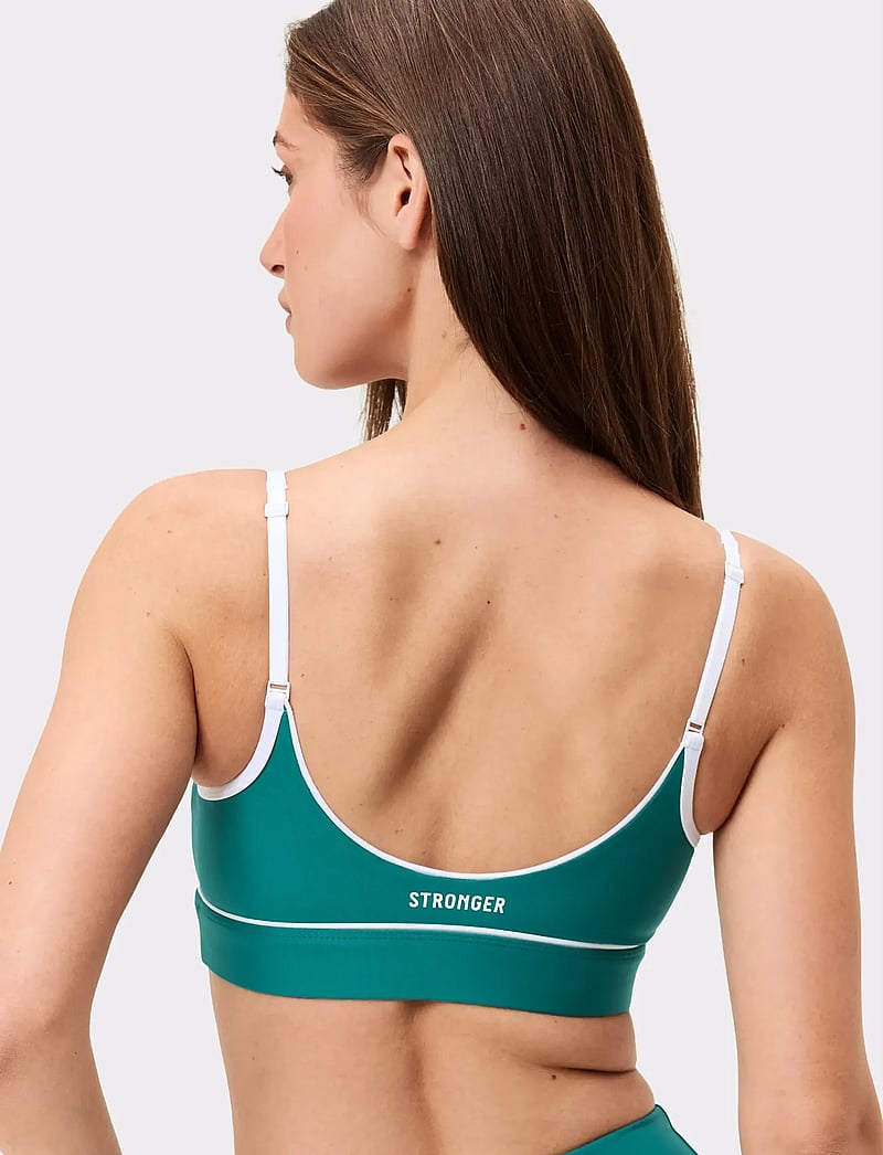STRONGER - Signature Piping Sports Bra - sport-bhs - everglade - 0