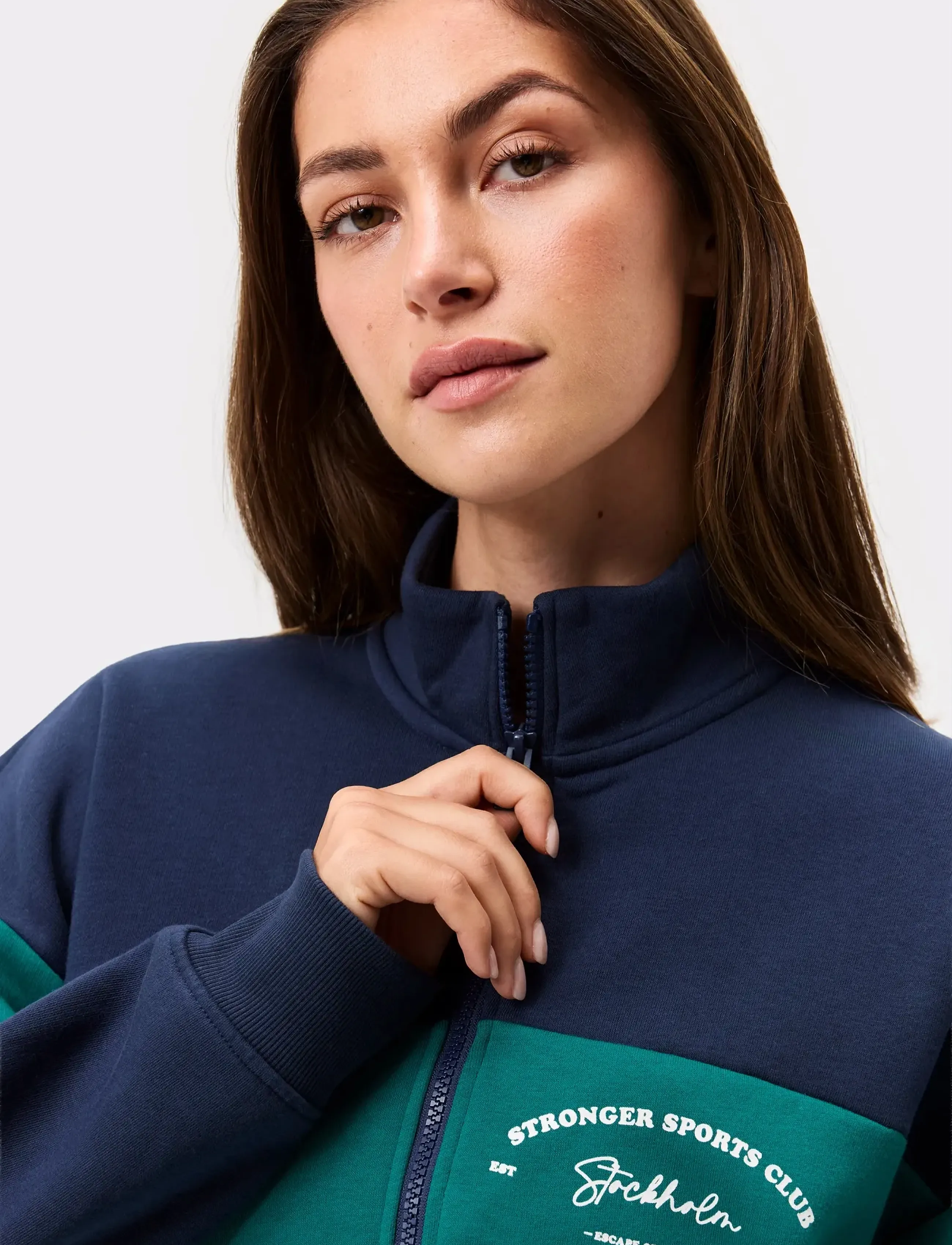 STRONGER - Oversized Full Zip Sweatshirt - swetry - navy blazer - 4