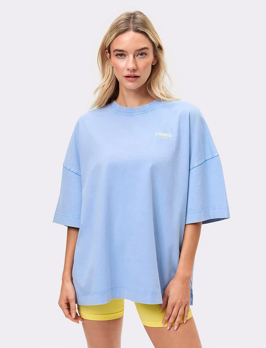 STRONGER - Oversized Crew T-shirt - t-shirts - cornflower blue - 3