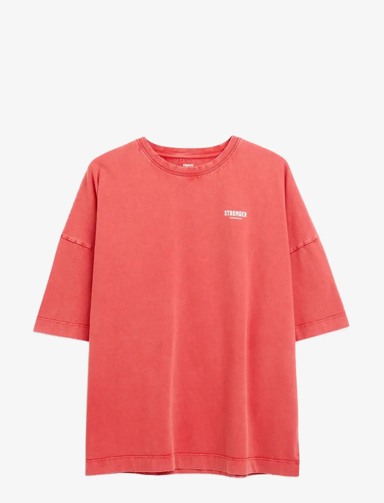 STRONGER - Oversized Crew T-shirt - t-shirts - washed poppy red - 1