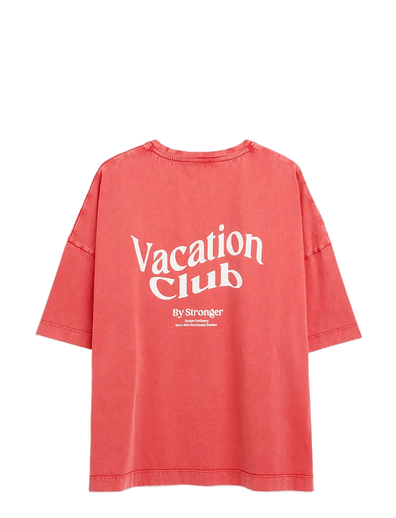 STRONGER - Oversized Crew T-shirt - t-shirts - washed poppy red - 2