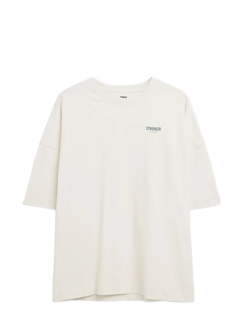 STRONGER - Oversized Crew T-shirt - t-shirts - whisper white - 0