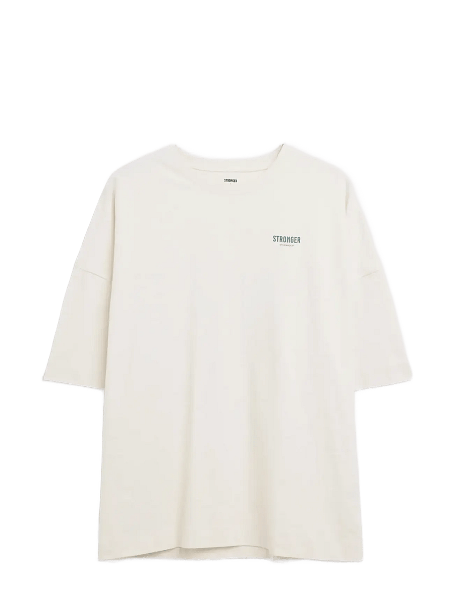 STRONGER - Oversized Crew T-shirt - t-shirts - whisper white - 0
