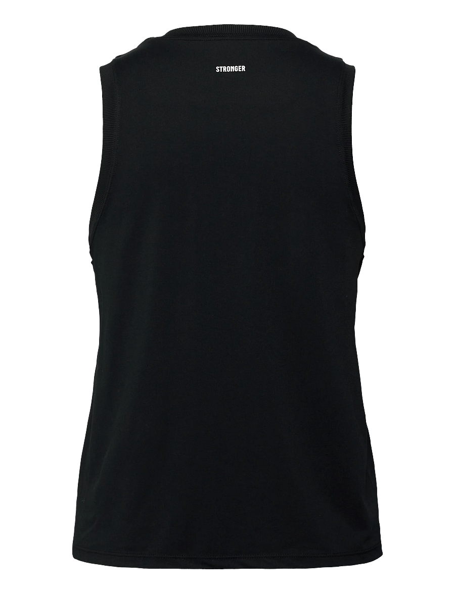 STRONGER - Relaxed Tank - linnen - black - 2