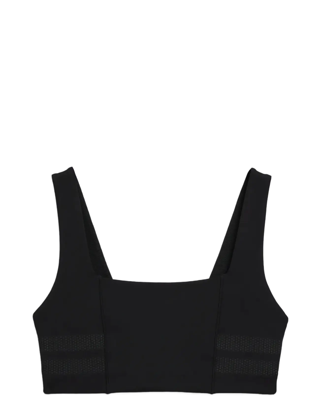 STRONGER Signature Square Neck Sports Bra - Padel - BLACK / black