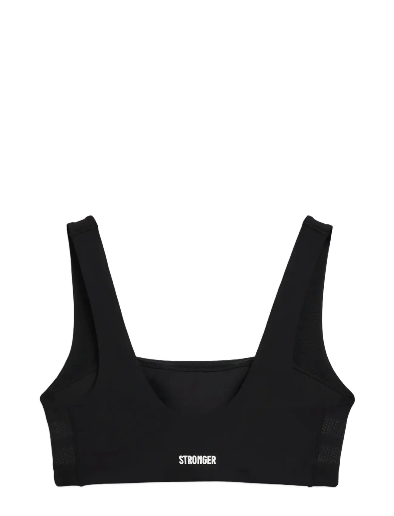 STRONGER - Signature Square Neck Sports Bra - sports bras - black - 2