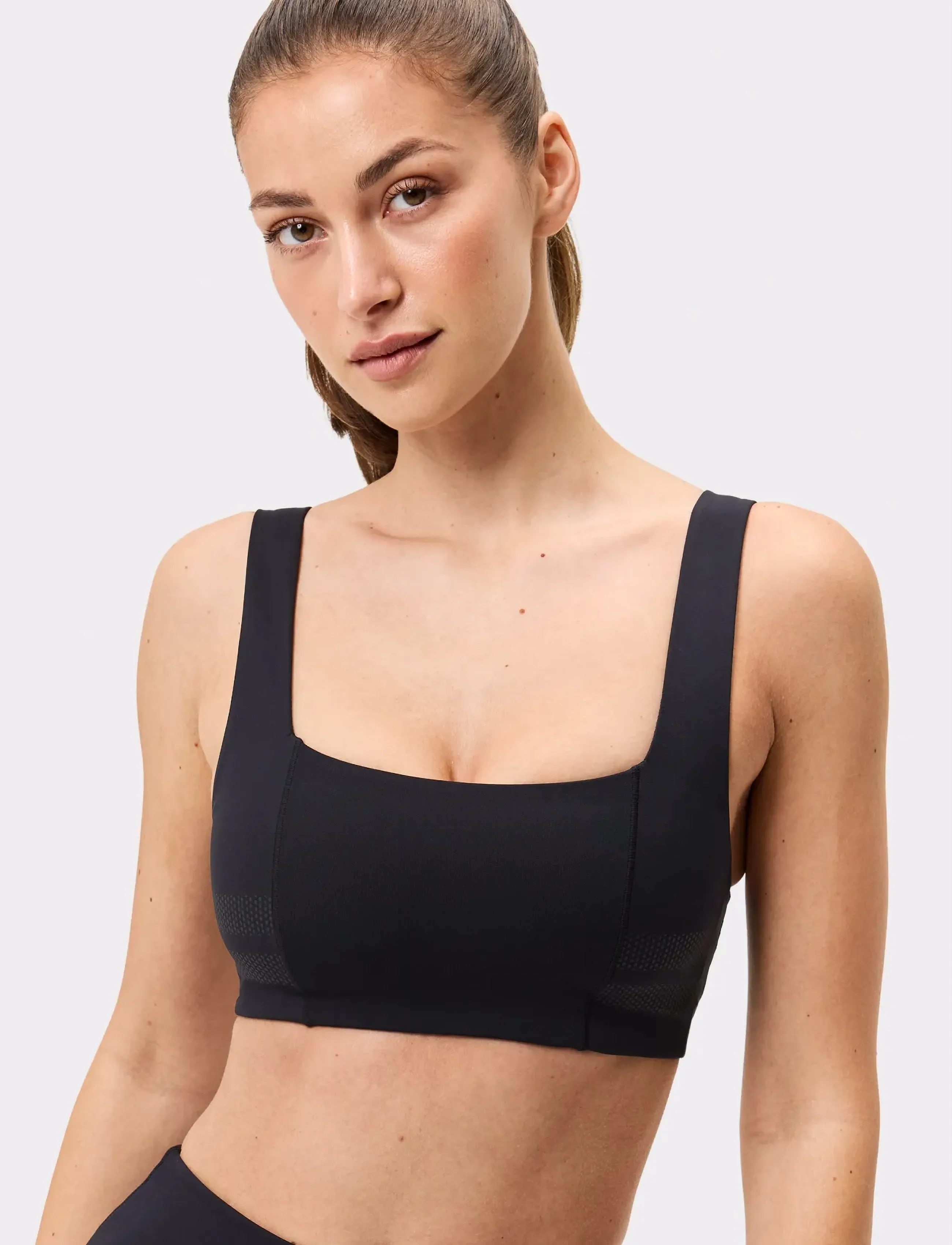 STRONGER Signature Square Neck Sports Bra - STRONGER - BLACK / black