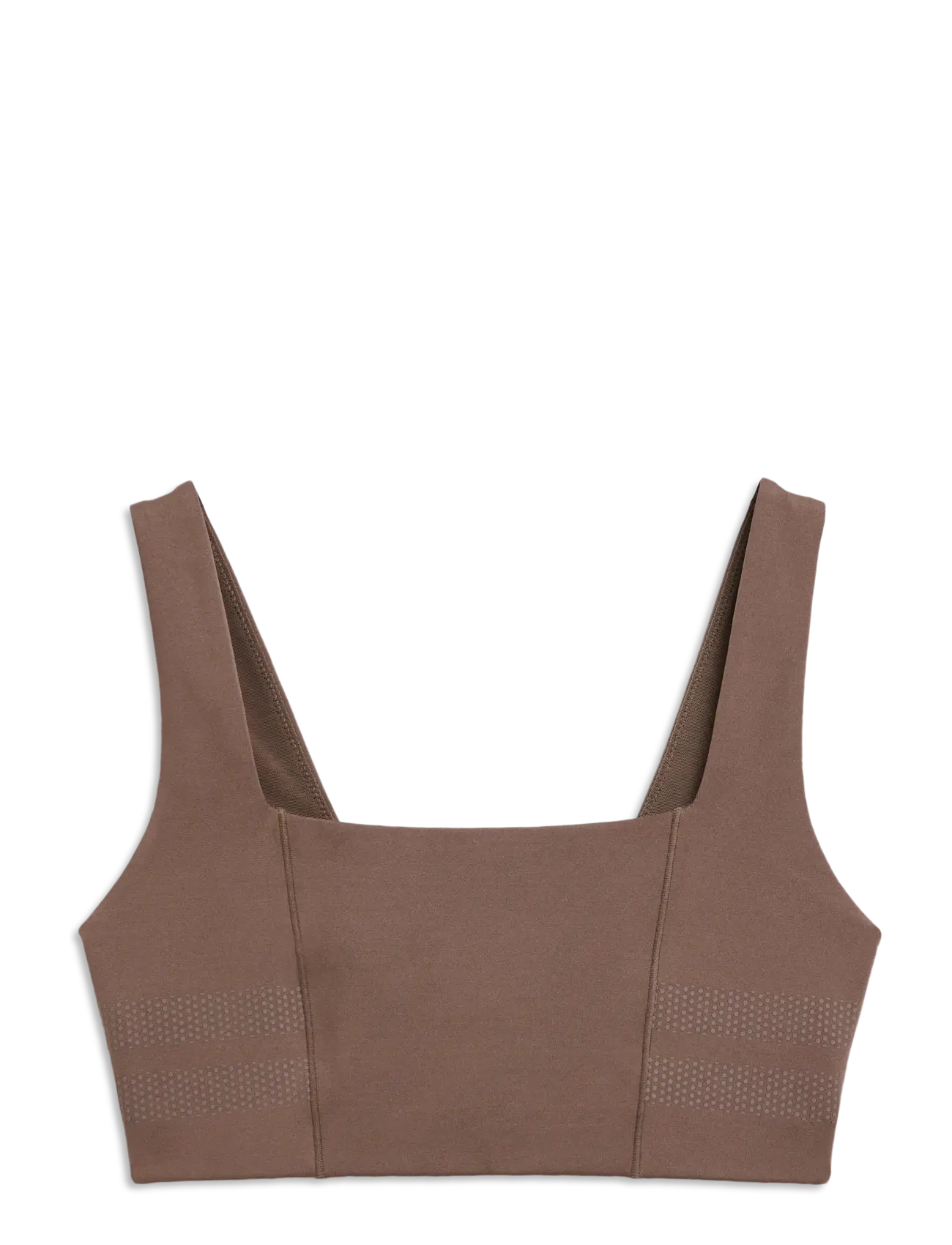 STRONGER Signature Square Neck Sport BH Braun - S - Damen