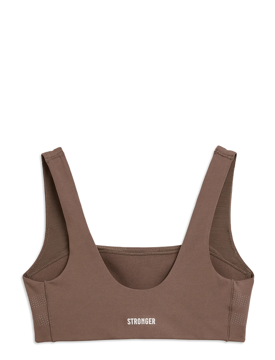 STRONGER - Signature Square Neck Sports Bra - sports-bh'er - coffee quartz - 2