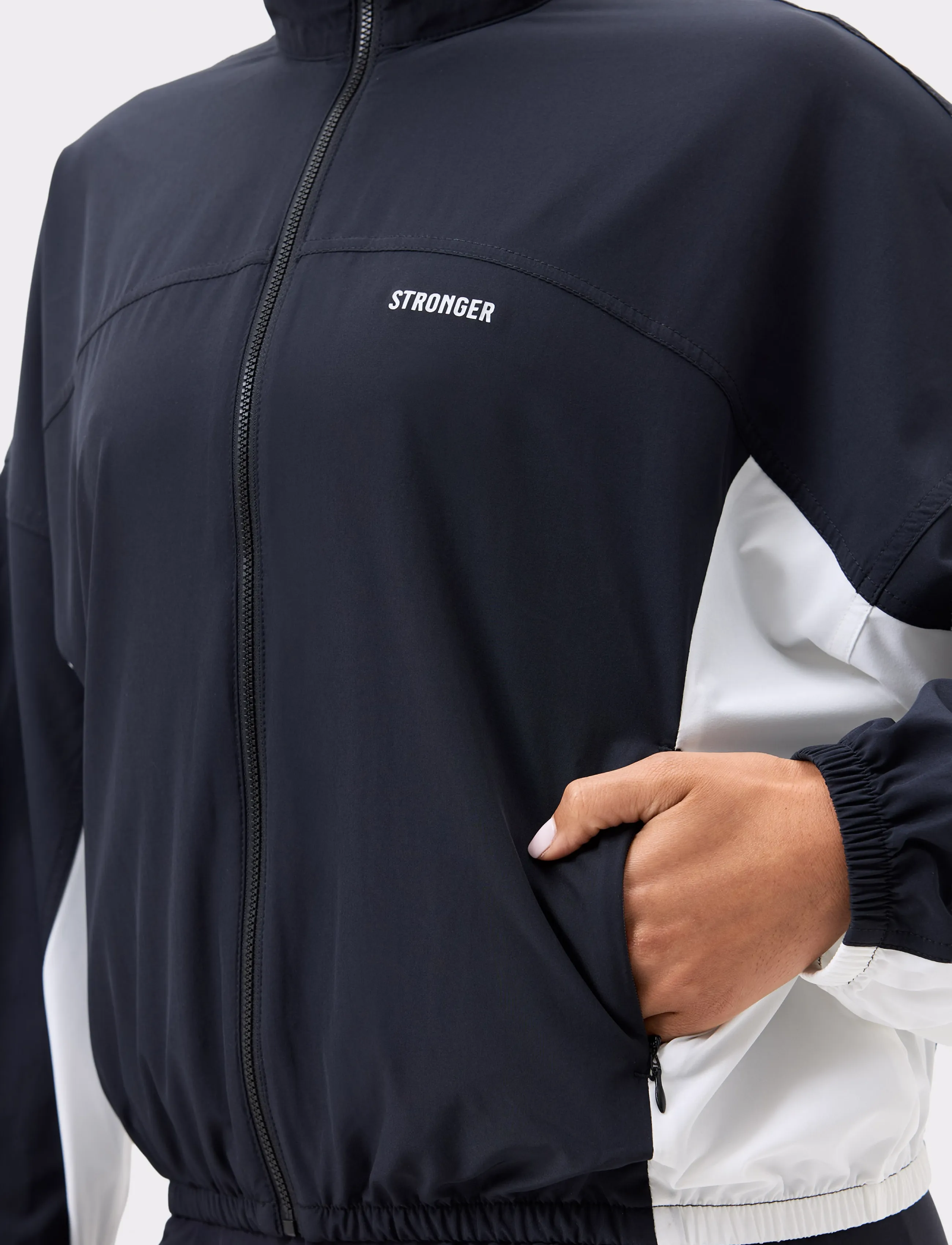 STRONGER - Breezy Woven Jacket - training jackets - black/white - 4