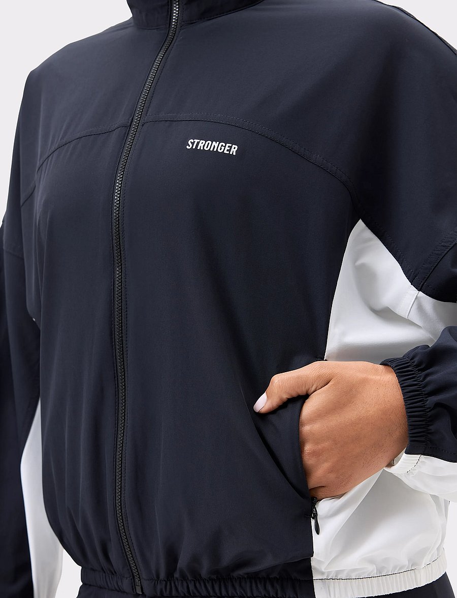 STRONGER - Breezy Woven Jacket - training jackets - black/white - 4