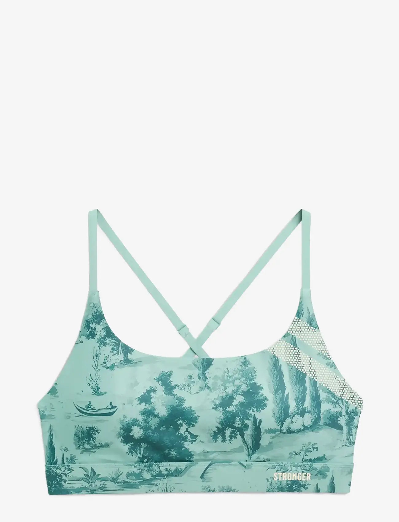 STRONGER - Signature Printed Strap Sports Bra - spordirinnahoidjad - toile di roma - 1