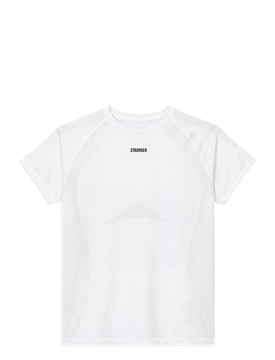 STRONGER - Seamless Performance T-shirt - alussärgid ja t-särgid - bright white - 1