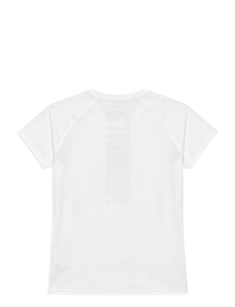 STRONGER - Seamless Performance T-shirt - alussärgid ja t-särgid - bright white - 2