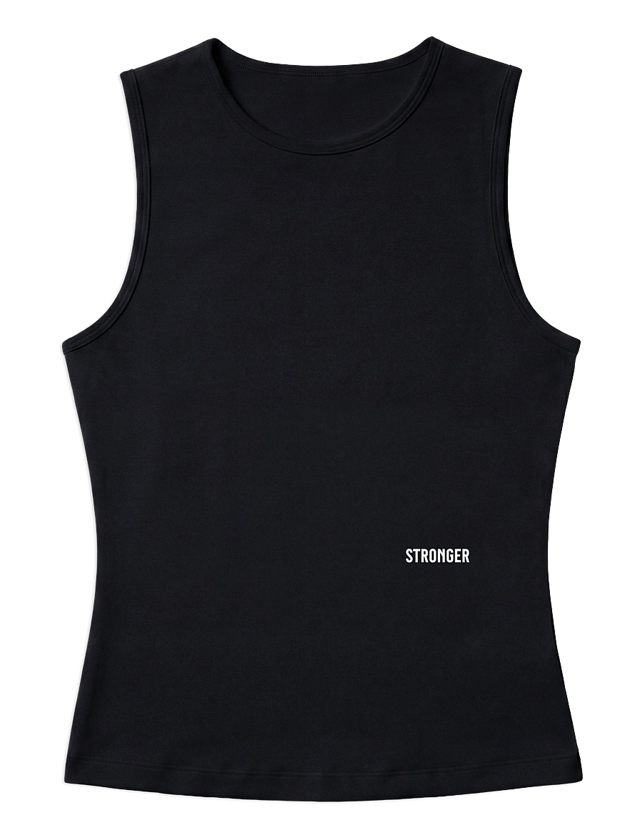 STRONGER - Signature Slim Tank Top - tank tops - black - 1