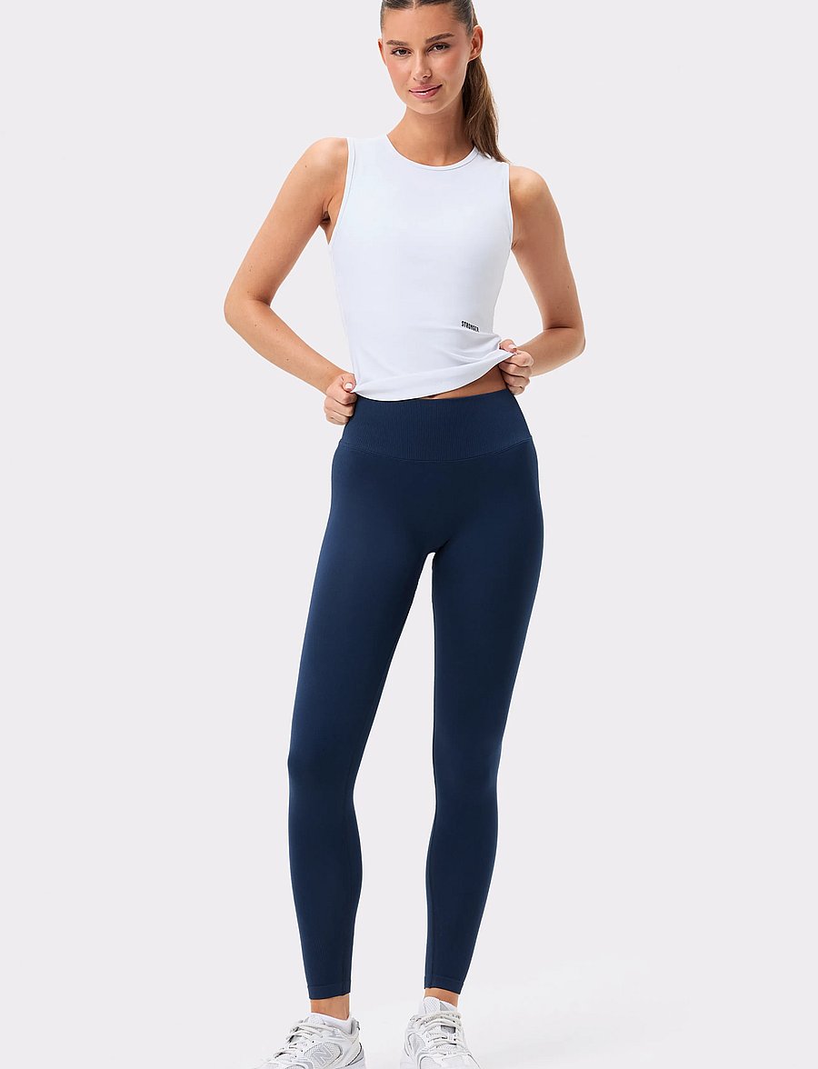 STRONGER - Signature Slim Tank Top - Õlapaeltega pluusid - bright white - 3