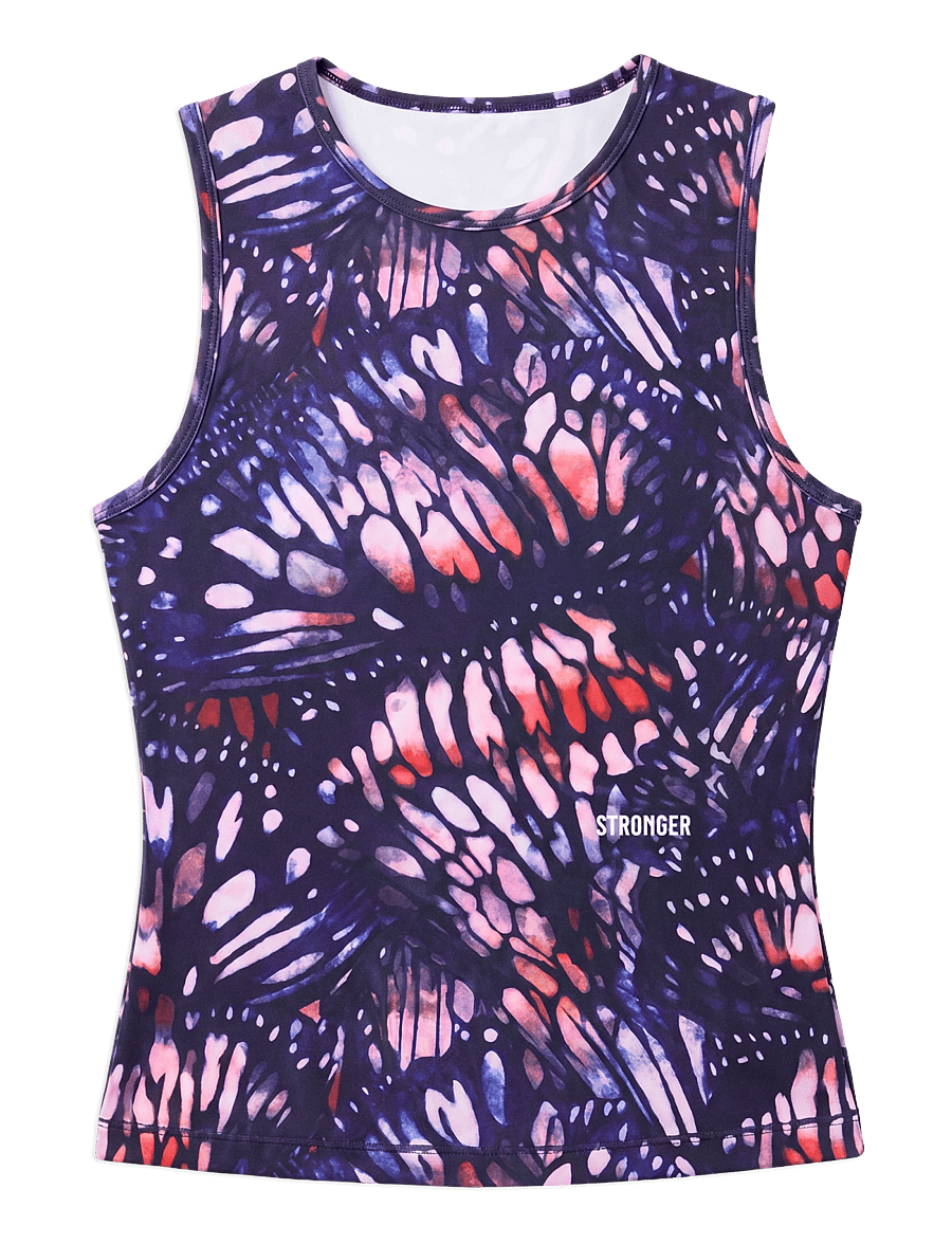 STRONGER - Signature Slim Tank Top - tank tops - dark butterfly print - 1