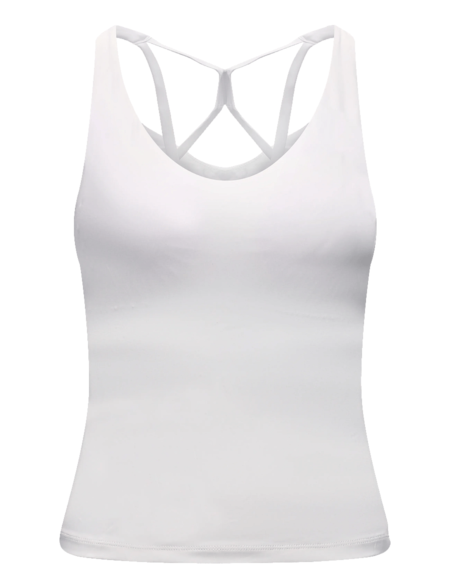 STRONGER - Signature Strappy Tank - linnen - bright white - 0