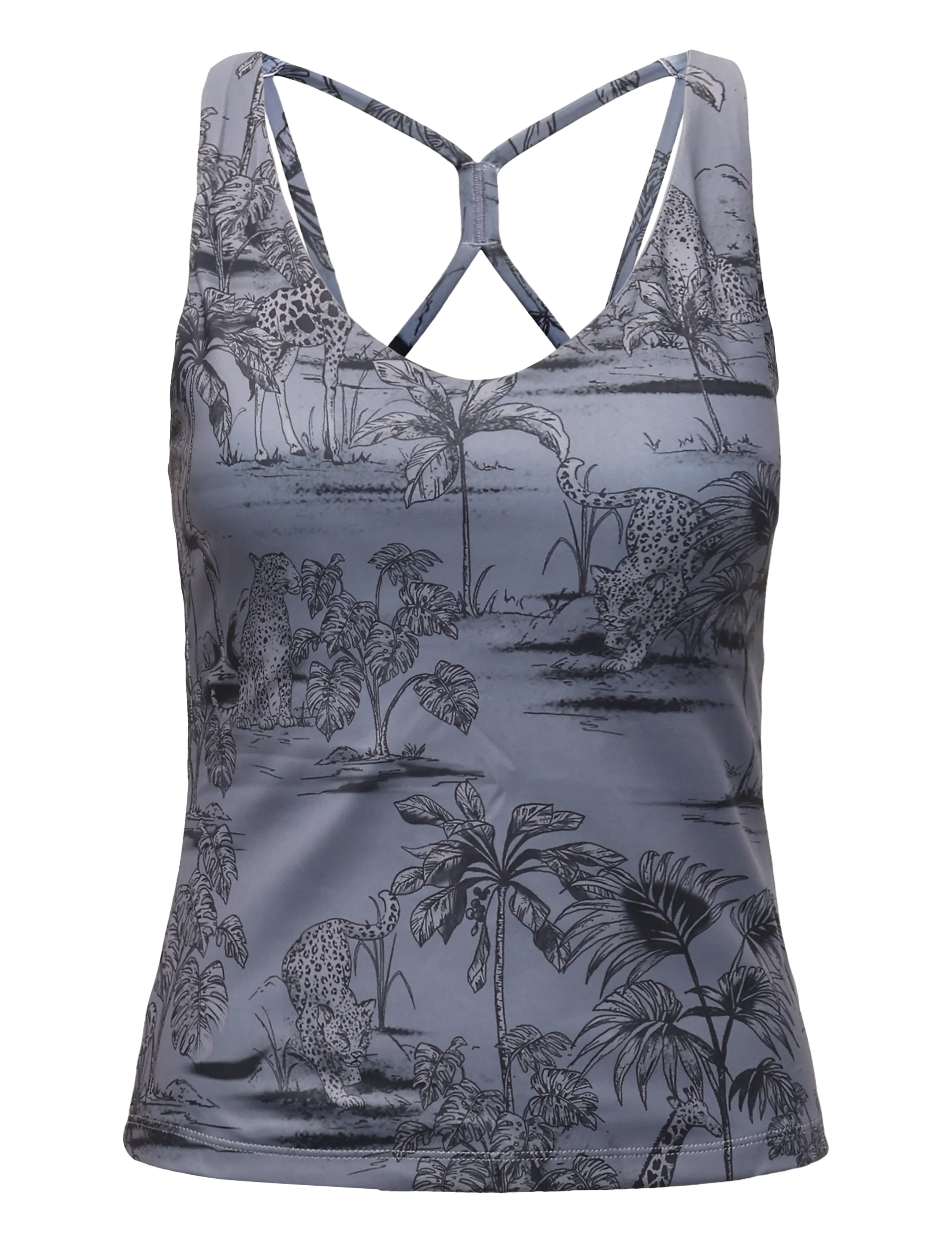 STRONGER Signature Strappy Tank - Kleidung - DARK TOILE PRINT / blue