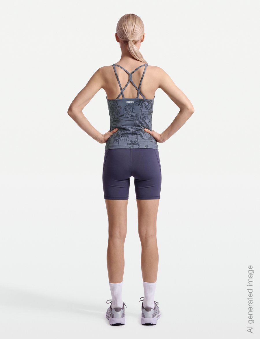 STRONGER - Signature Strappy Tank - topjes - dark toile print - 4