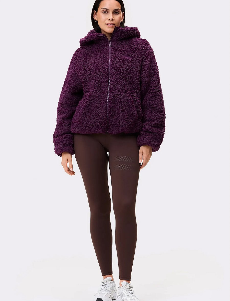 STRONGER - Hooded Pile Jacket - sportsjakker - dark purple - 0