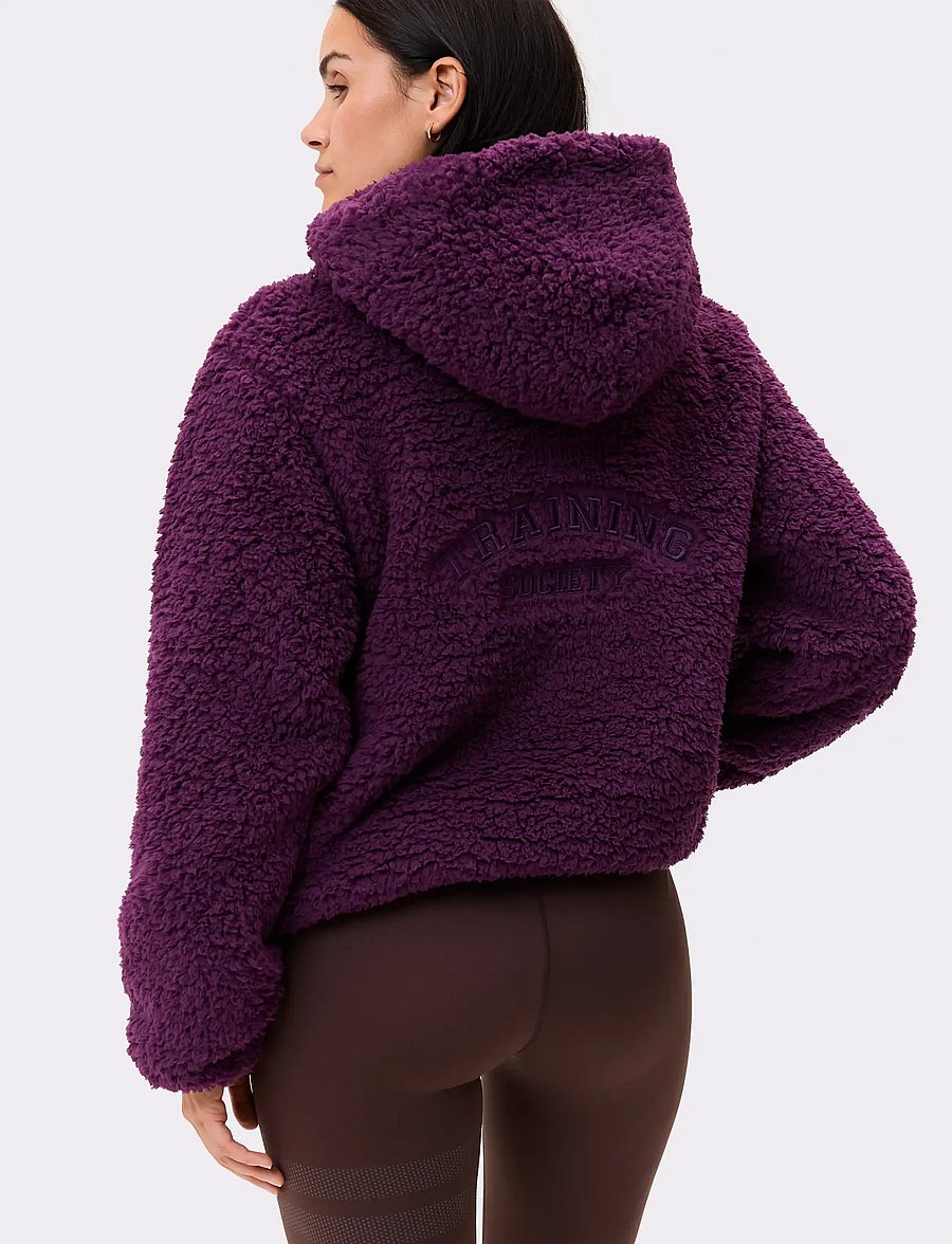 STRONGER - Hooded Pile Jacket - sportsjakker - dark purple - 4