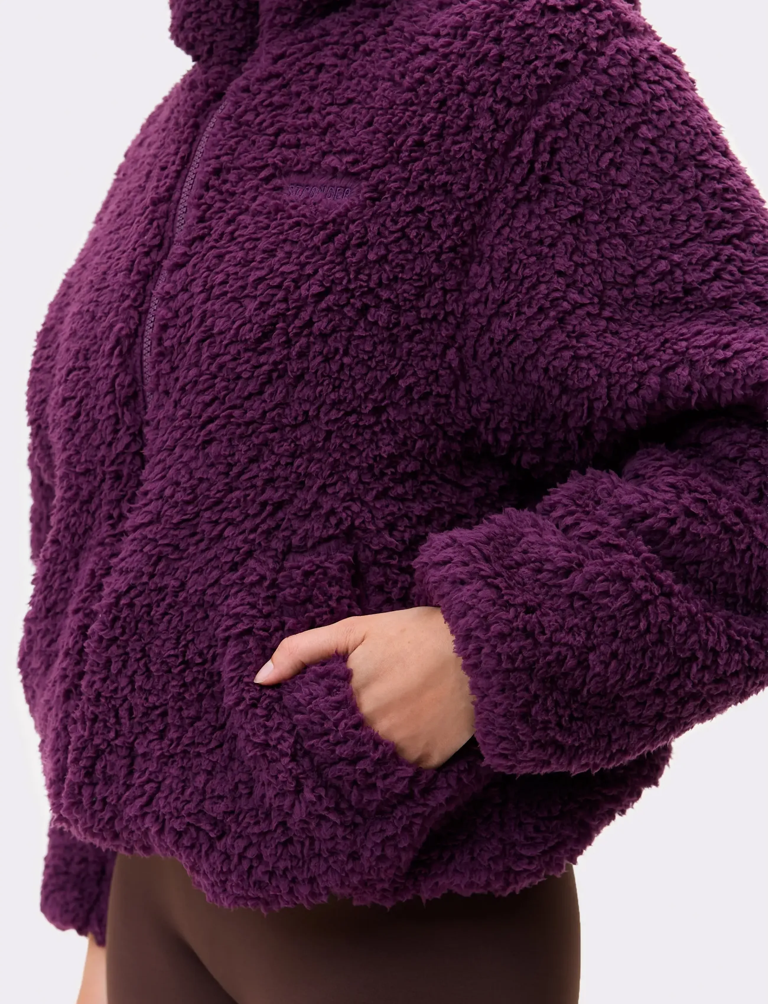 STRONGER - Hooded Pile Jacket - sportsjakker - dark purple - 5