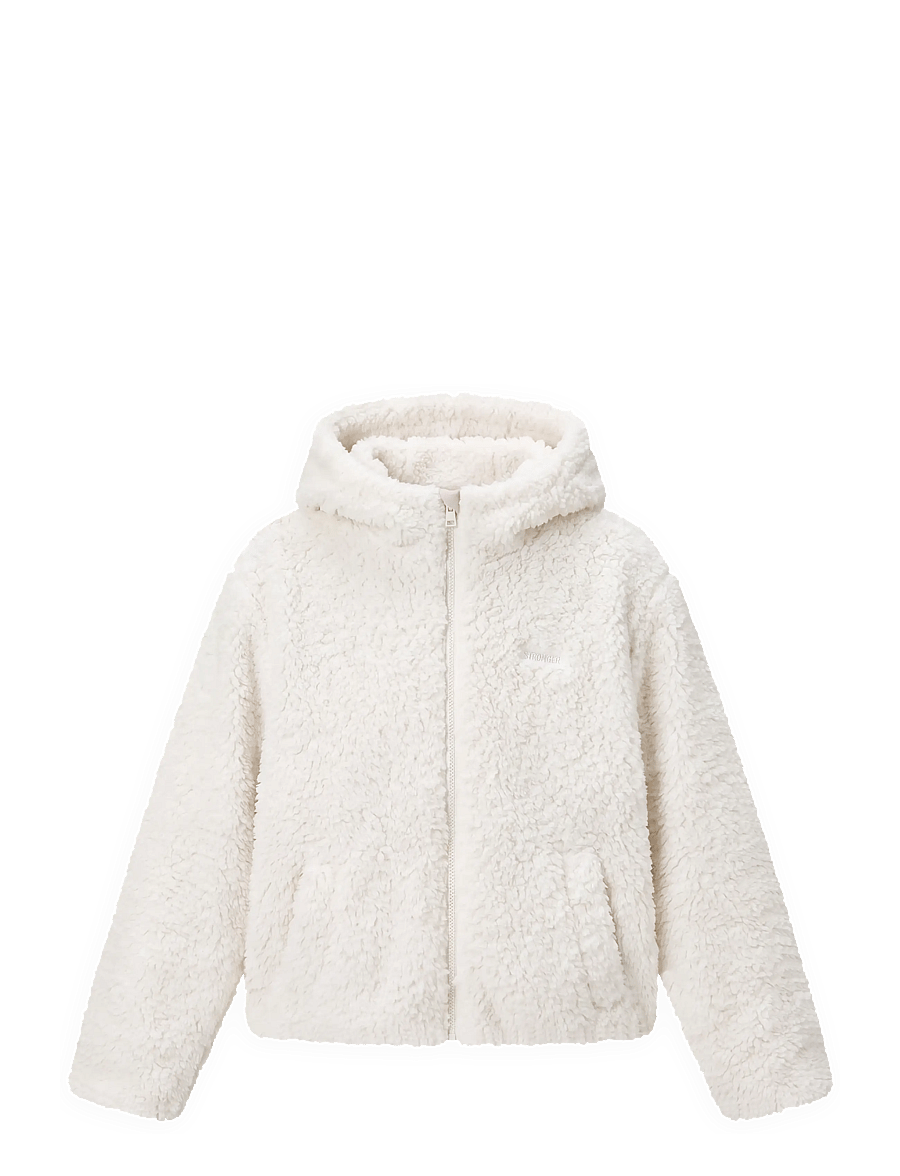 STRONGER - Hooded Pile Jacket - sportsjakker - whisper white - 1