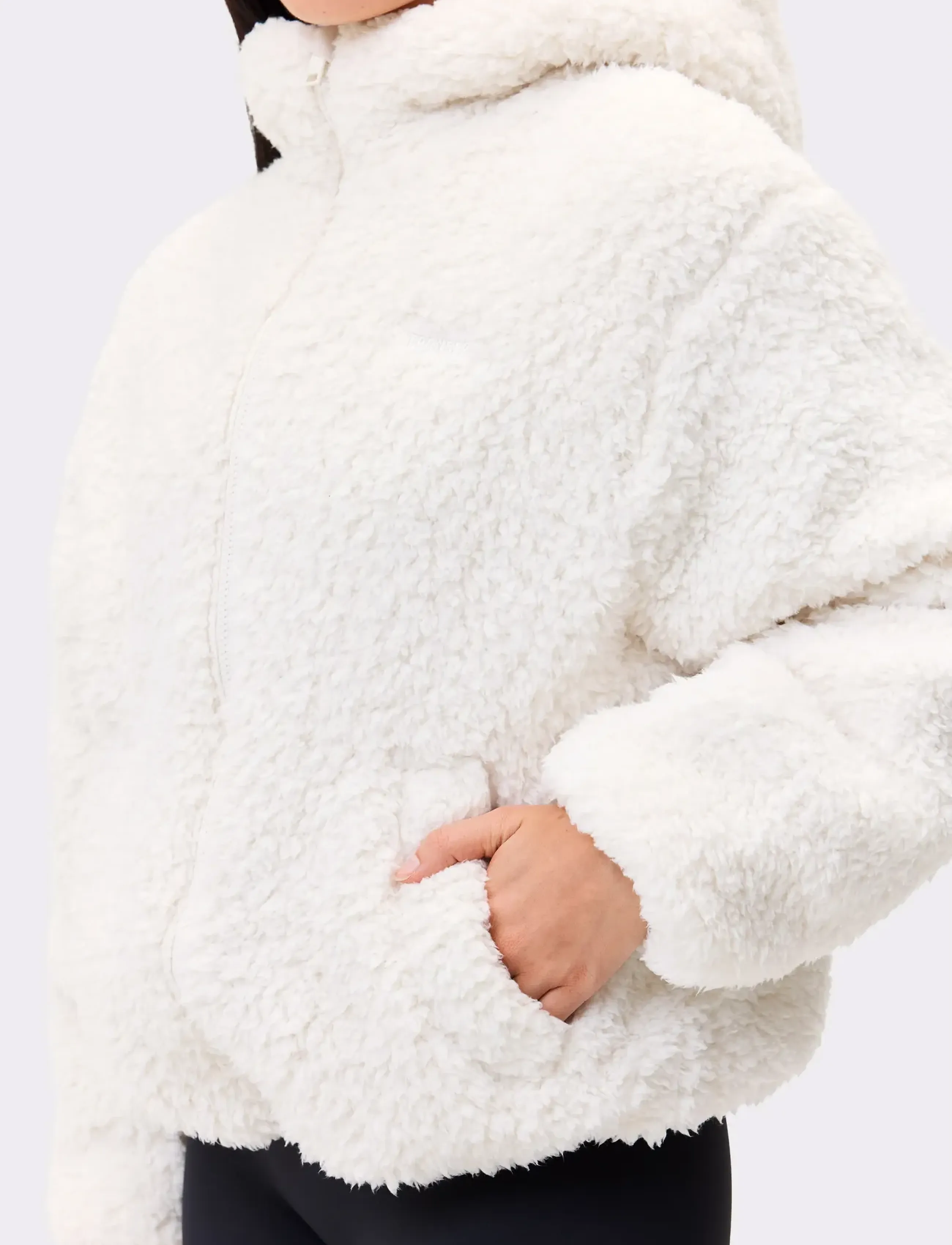 STRONGER - Hooded Pile Jacket - sportsjakker - whisper white - 3