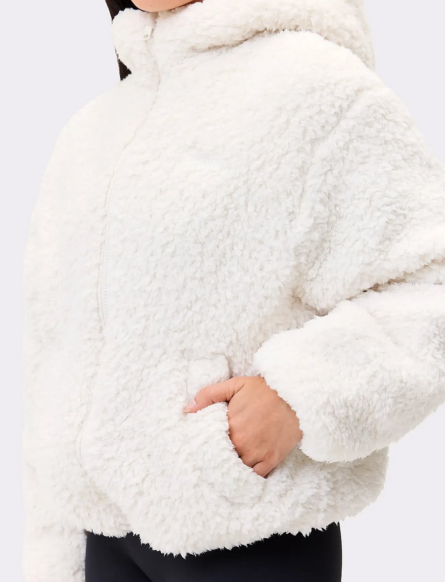 STRONGER - Hooded Pile Jacket - sportsjakker - whisper white - 3