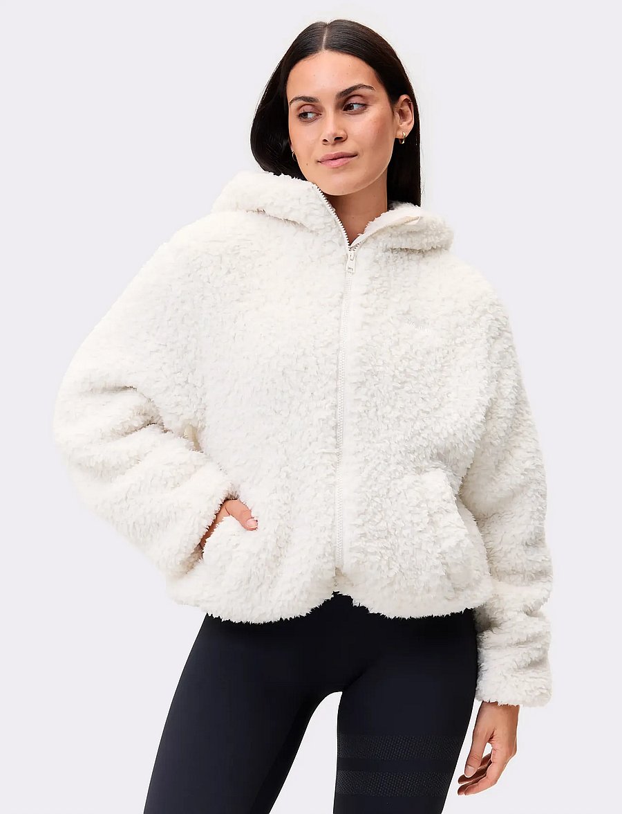 STRONGER - Hooded Pile Jacket - sportsjakker - whisper white - 4