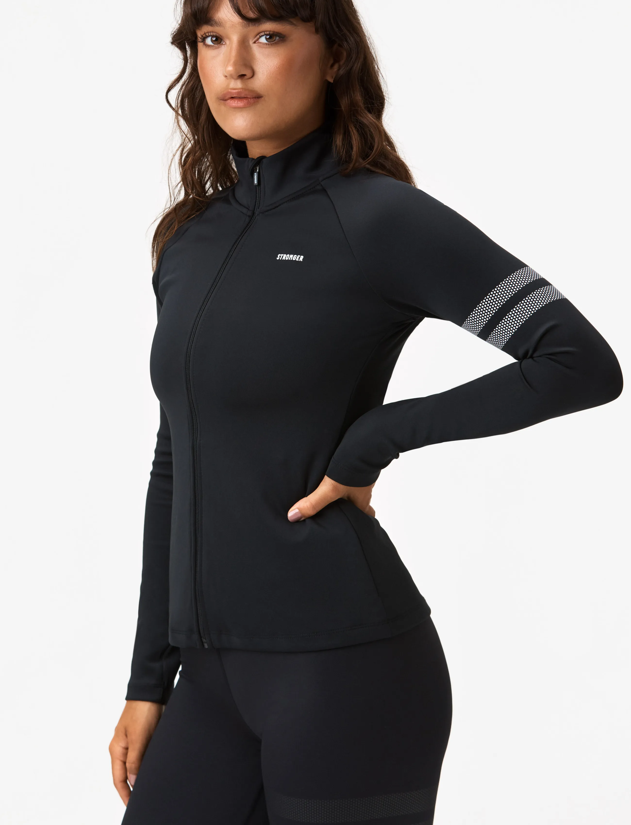 STRONGER - Signature Zip Jacket - spordijakid - black - 2