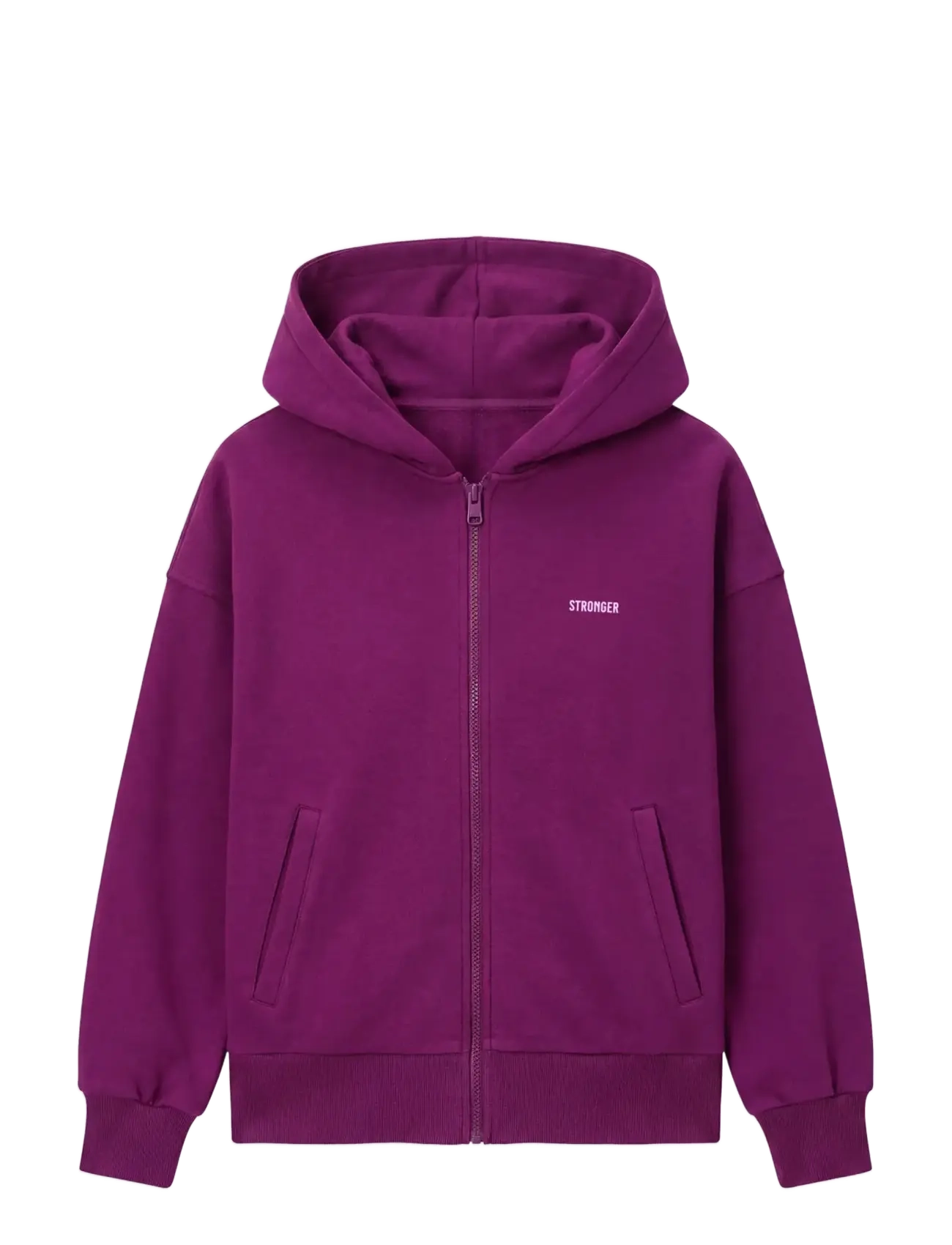 STRONGER Relaxed Full Zip Hoodie - Kapuzenpullover - AUBERGINE PURPLE / purple